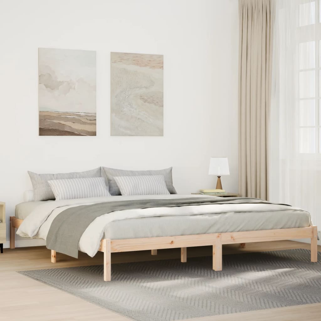 Bedframe extra lang zonder matras massief grenenhout 200x220 cm is nu te koop bij PeponiXL, paradijselijk wonen!