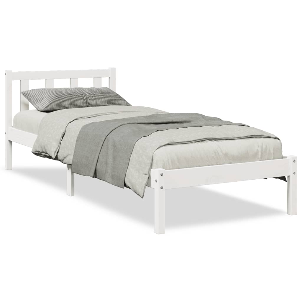 Bedframe extra lang zonder matras grenenhout wit 90x210 cm is nu te koop bij PeponiXL, paradijselijk wonen!