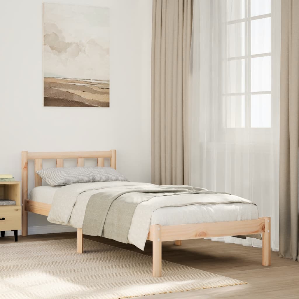 Bedframe extra lang zonder matras massief grenenhout 100x210 cm is nu te koop bij PeponiXL, paradijselijk wonen!