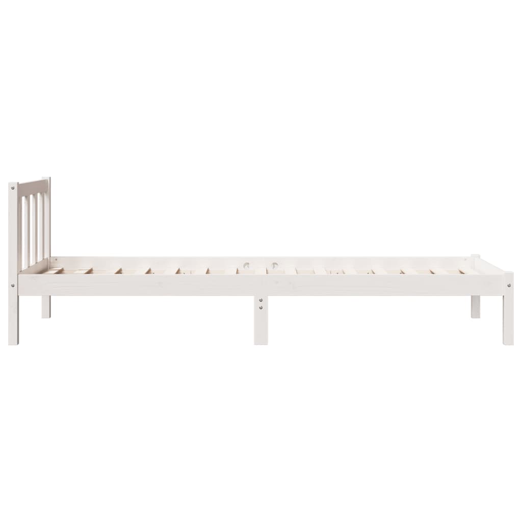 Bedframe extra lang zonder matras grenenhout wit 100x210 cm is nu te koop bij PeponiXL, paradijselijk wonen!
