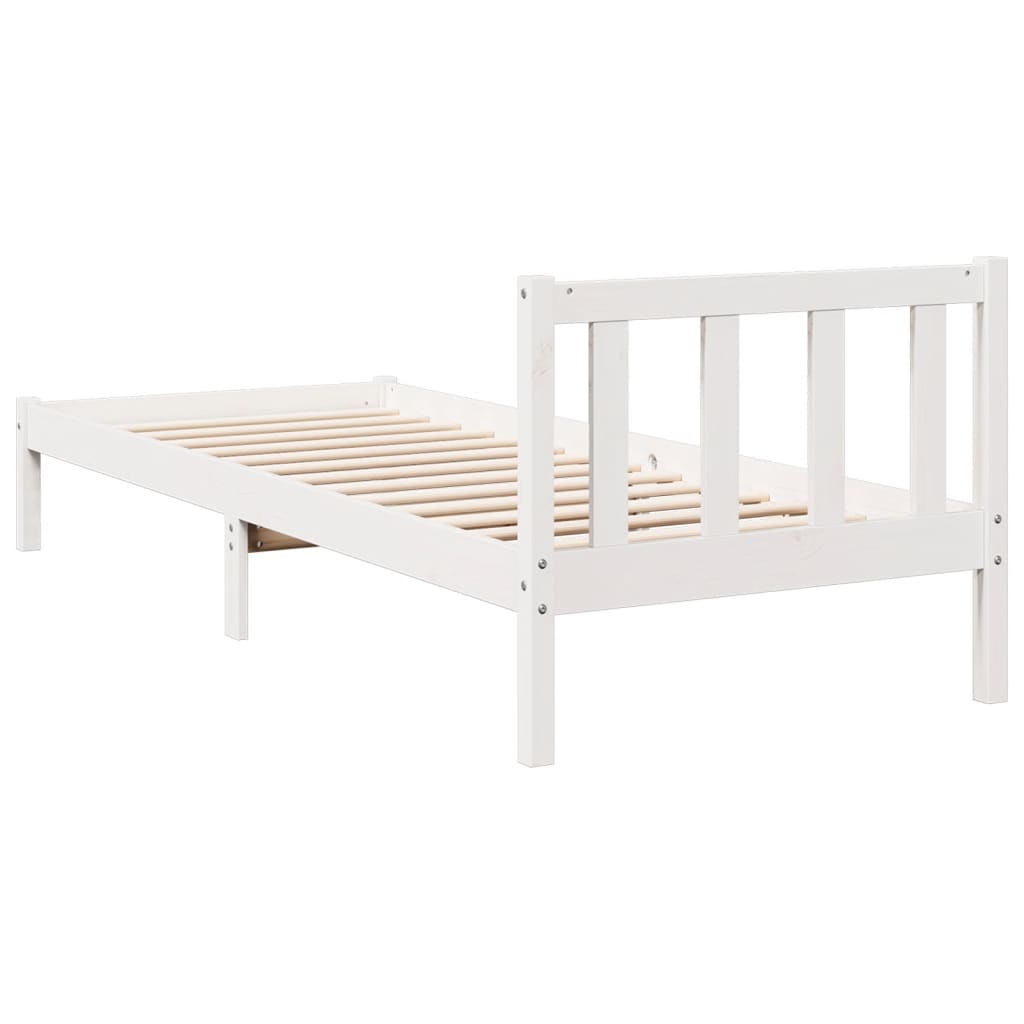 Bedframe extra lang zonder matras grenenhout wit 100x210 cm is nu te koop bij PeponiXL, paradijselijk wonen!