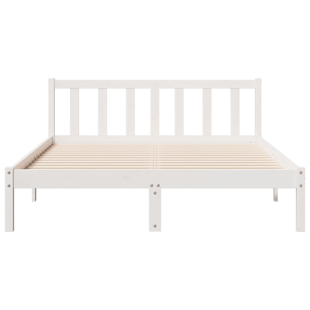 Bedframe extra lang zonder matras grenenhout wit 140x210 cm is nu te koop bij PeponiXL, paradijselijk wonen!