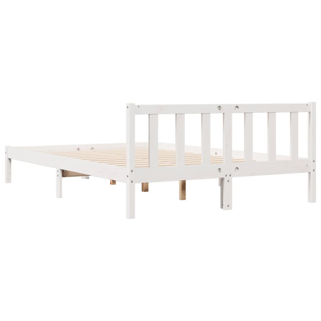 Bedframe extra lang zonder matras grenenhout wit 140x210 cm is nu te koop bij PeponiXL, paradijselijk wonen!