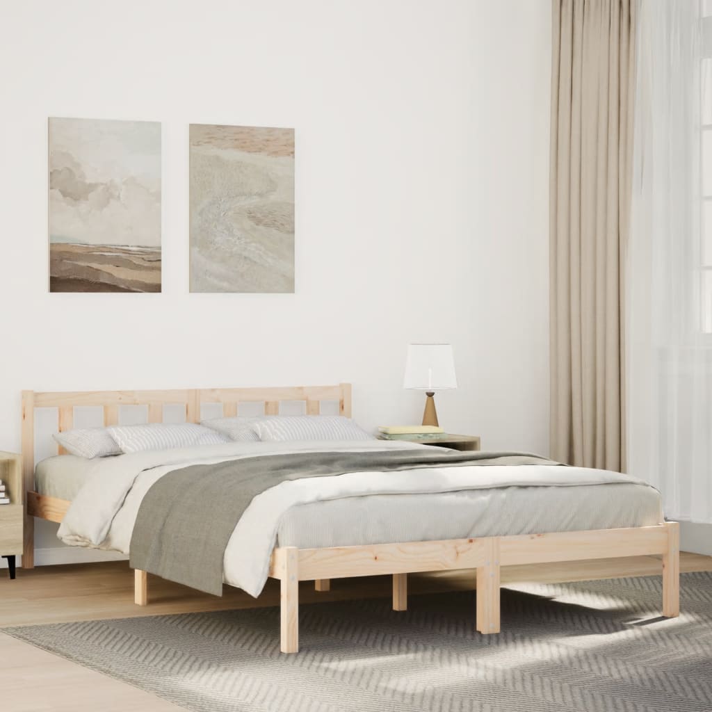 Bedframe extra lang zonder matras massief grenenhout 160x210 cm is nu te koop bij PeponiXL, paradijselijk wonen!