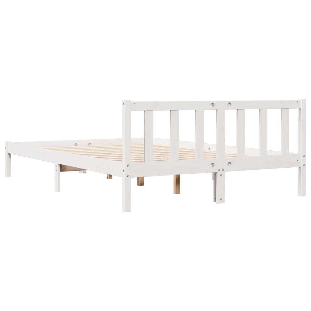 Bedframe extra lang zonder matras grenenhout wit 160x210 cm is nu te koop bij PeponiXL, paradijselijk wonen!