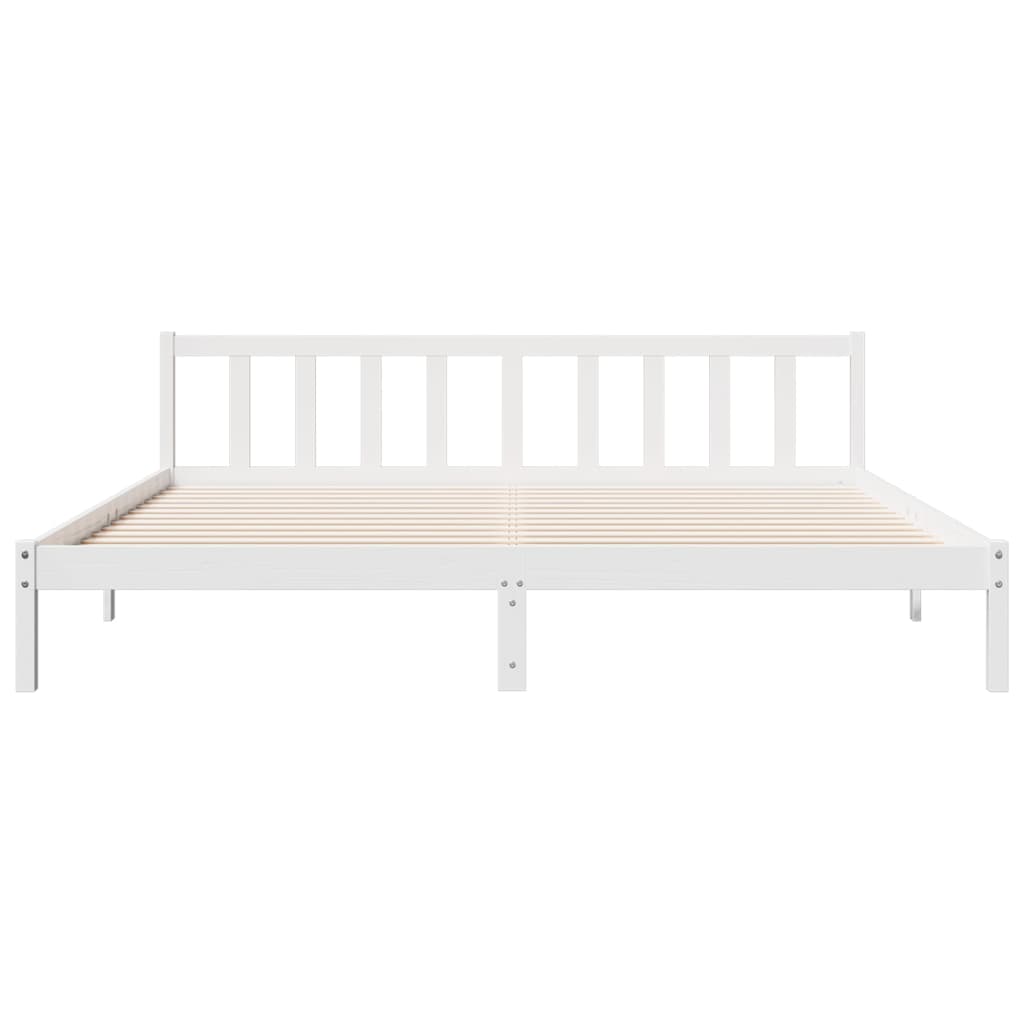 Bedframe extra lang zonder matras grenenhout wit 180x210 cm is nu te koop bij PeponiXL, paradijselijk wonen!