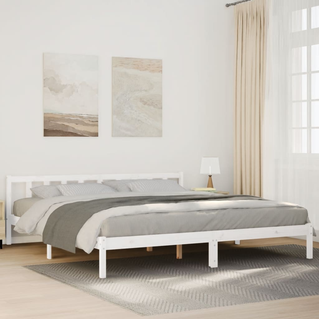 Bedframe extra lang zonder matras grenenhout wit 180x210 cm is nu te koop bij PeponiXL, paradijselijk wonen!