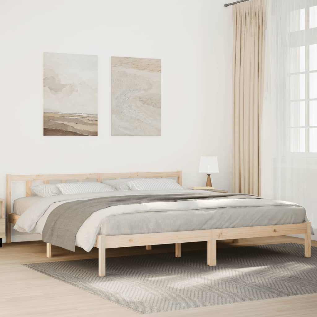 Bedframe extra lang zonder matras massief grenenhout 200x210 cm is nu te koop bij PeponiXL, paradijselijk wonen!