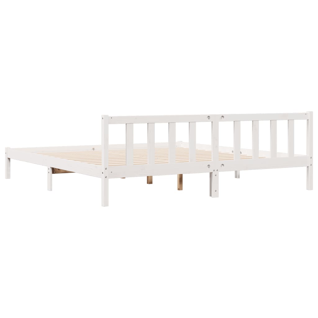 Bedframe extra lang zonder matras grenenhout wit 200x210 cm is nu te koop bij PeponiXL, paradijselijk wonen!