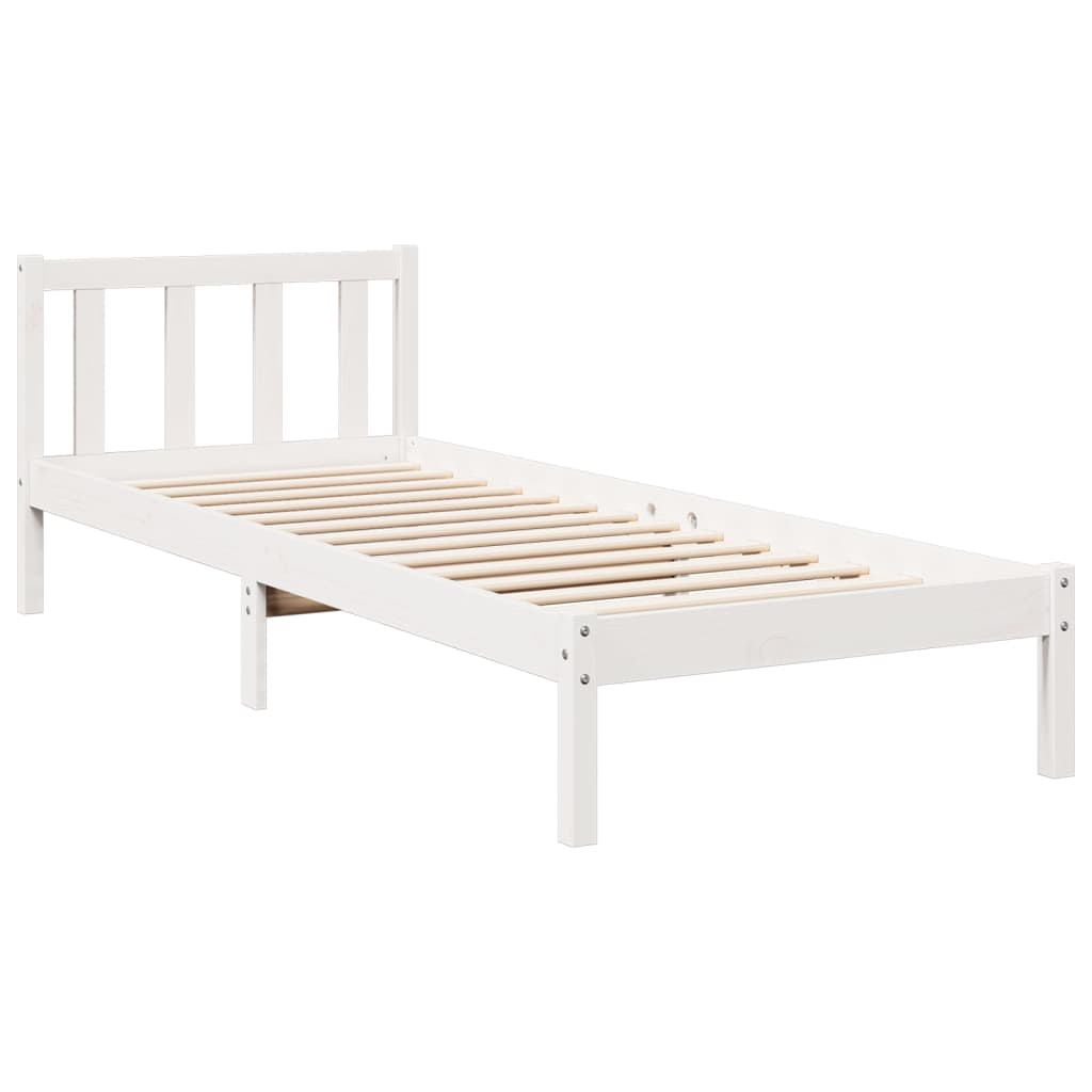 Bedframe extra lang zonder matras grenenhout wit 90x220 cm is nu te koop bij PeponiXL, paradijselijk wonen!