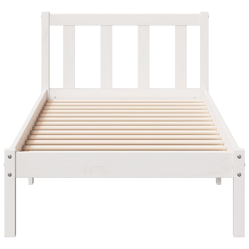 Bedframe extra lang zonder matras grenenhout wit 90x220 cm is nu te koop bij PeponiXL, paradijselijk wonen!