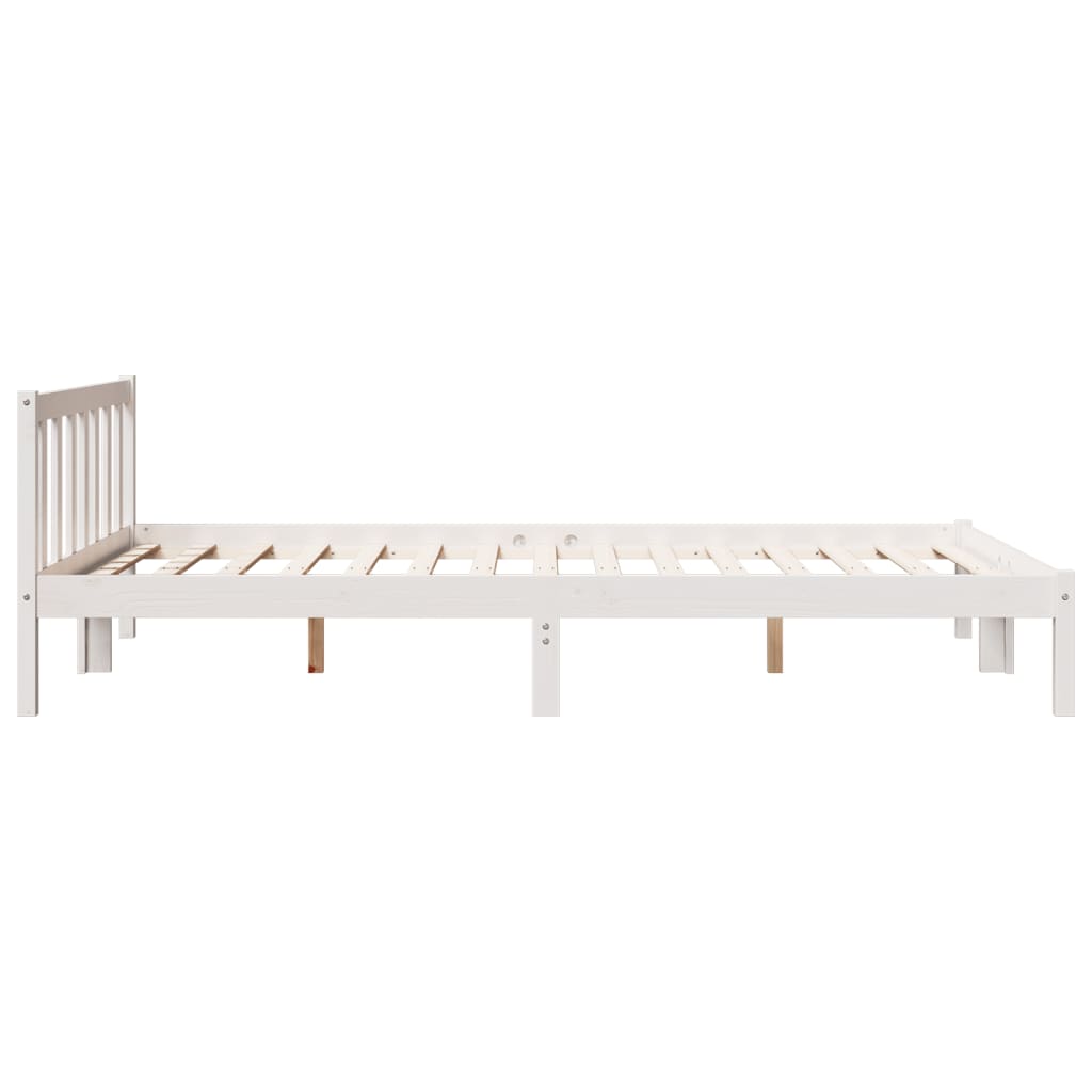 Bedframe extra lang zonder matras grenenhout wit 140x220 cm is nu te koop bij PeponiXL, paradijselijk wonen!