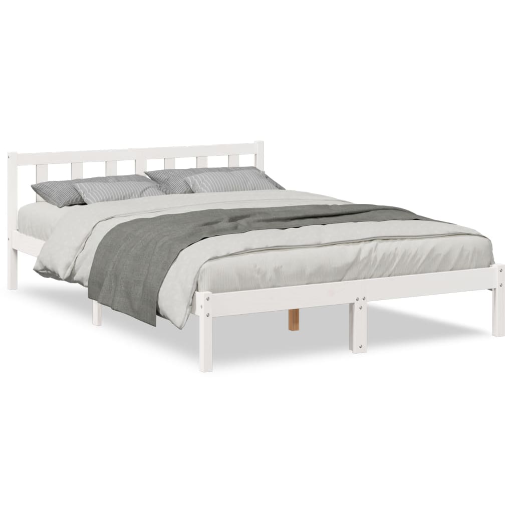 Bedframe extra lang zonder matras grenenhout wit 160x220 cm is nu te koop bij PeponiXL, paradijselijk wonen!
