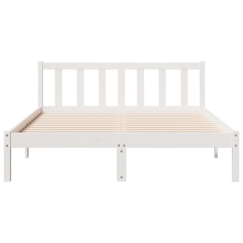 Bedframe extra lang zonder matras grenenhout wit 160x220 cm is nu te koop bij PeponiXL, paradijselijk wonen!