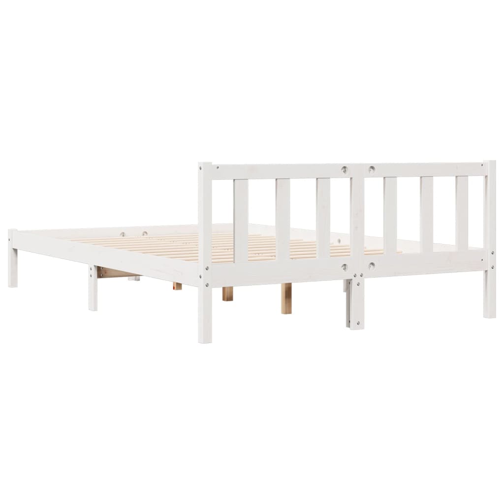 Bedframe extra lang zonder matras grenenhout wit 160x220 cm is nu te koop bij PeponiXL, paradijselijk wonen!