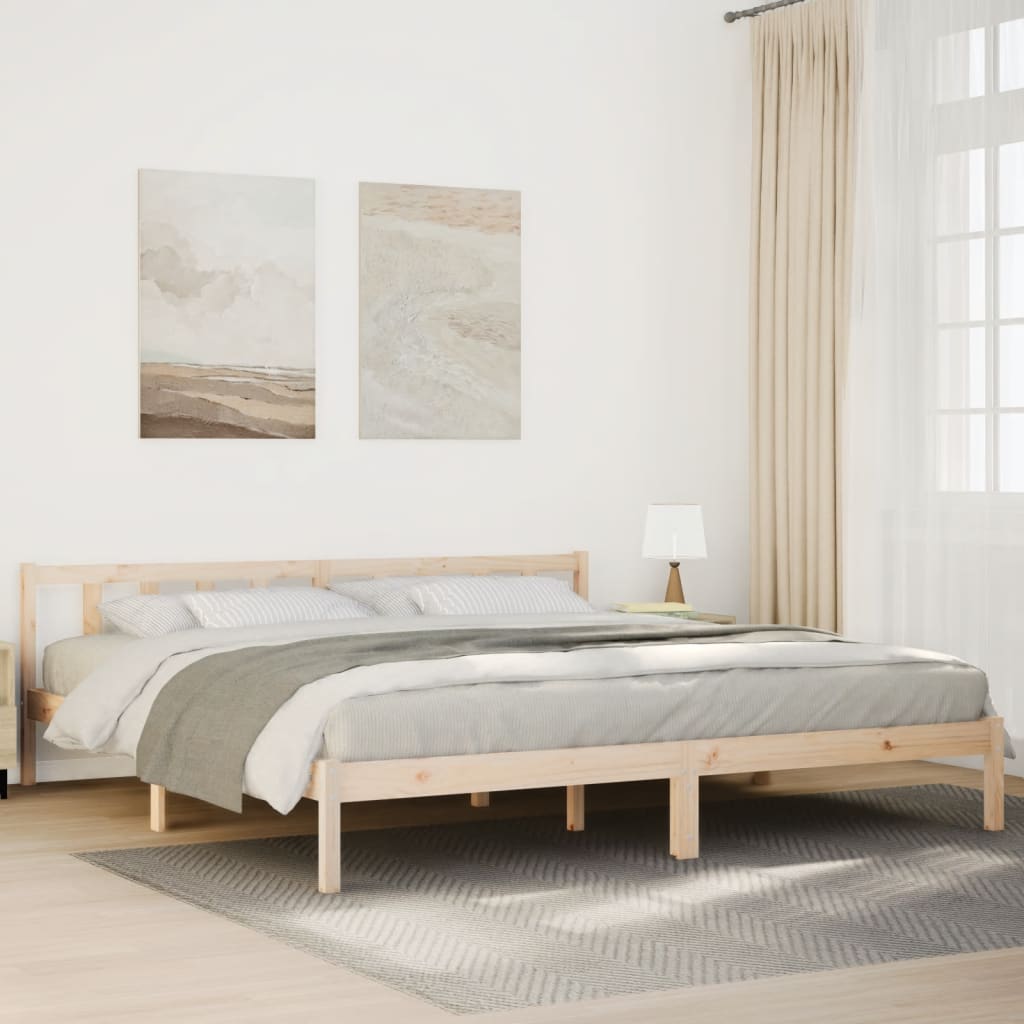 Bedframe extra lang zonder matras massief grenenhout 180x220 cm is nu te koop bij PeponiXL, paradijselijk wonen!