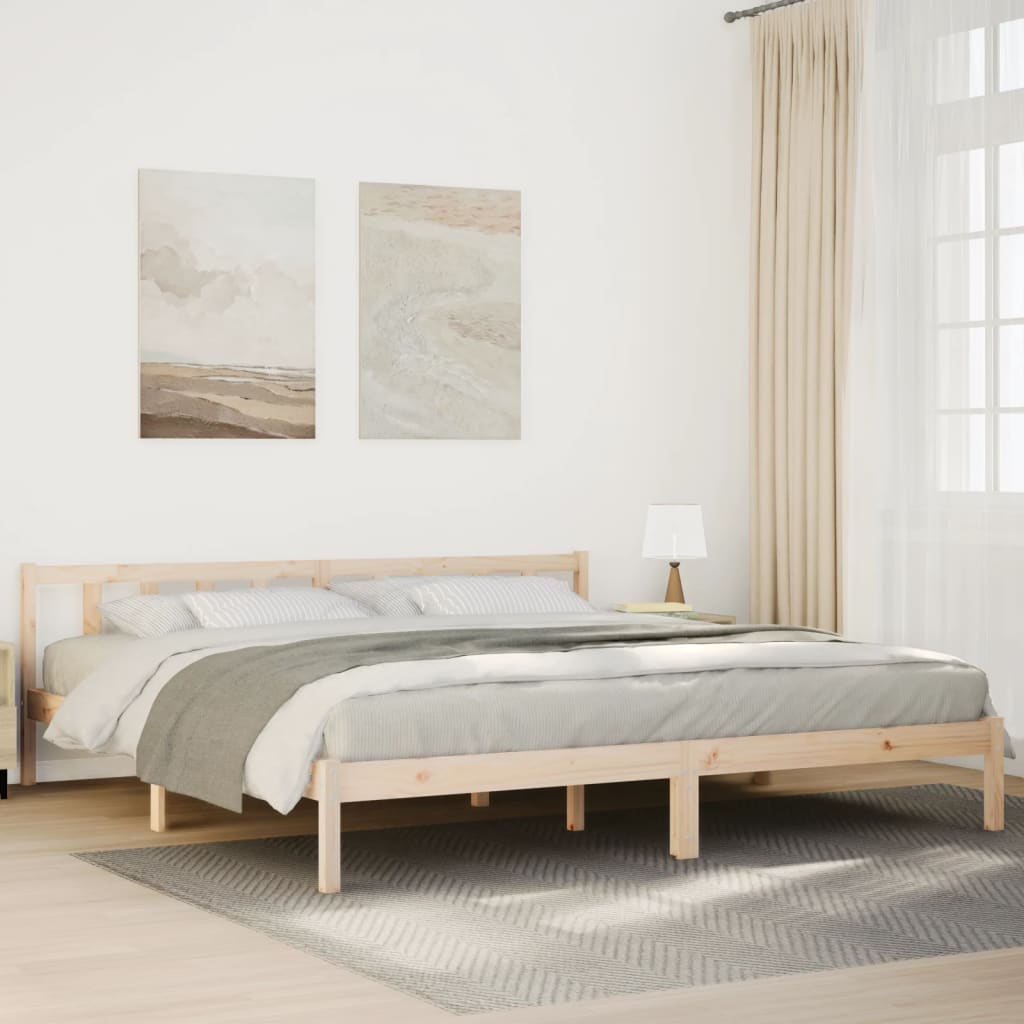 Bedframe extra lang zonder matras massief grenenhout 200x220 cm is nu te koop bij PeponiXL, paradijselijk wonen!