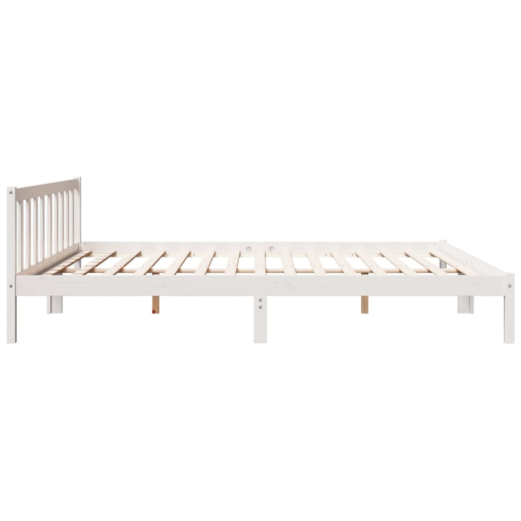 Bedframe extra lang zonder matras grenenhout wit 200x220 cm is nu te koop bij PeponiXL, paradijselijk wonen!
