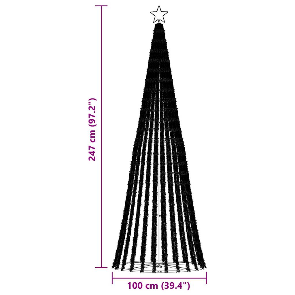 LED-kerstboom 475 LEDs koud wit 247 cm is nu te koop bij PeponiXL, paradijselijk wonen!