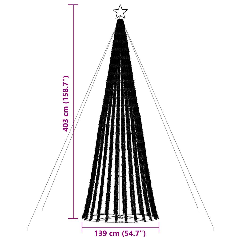 LED-kerstboom 1028 LEDs koud wit 403 cm is nu te koop bij PeponiXL, paradijselijk wonen!