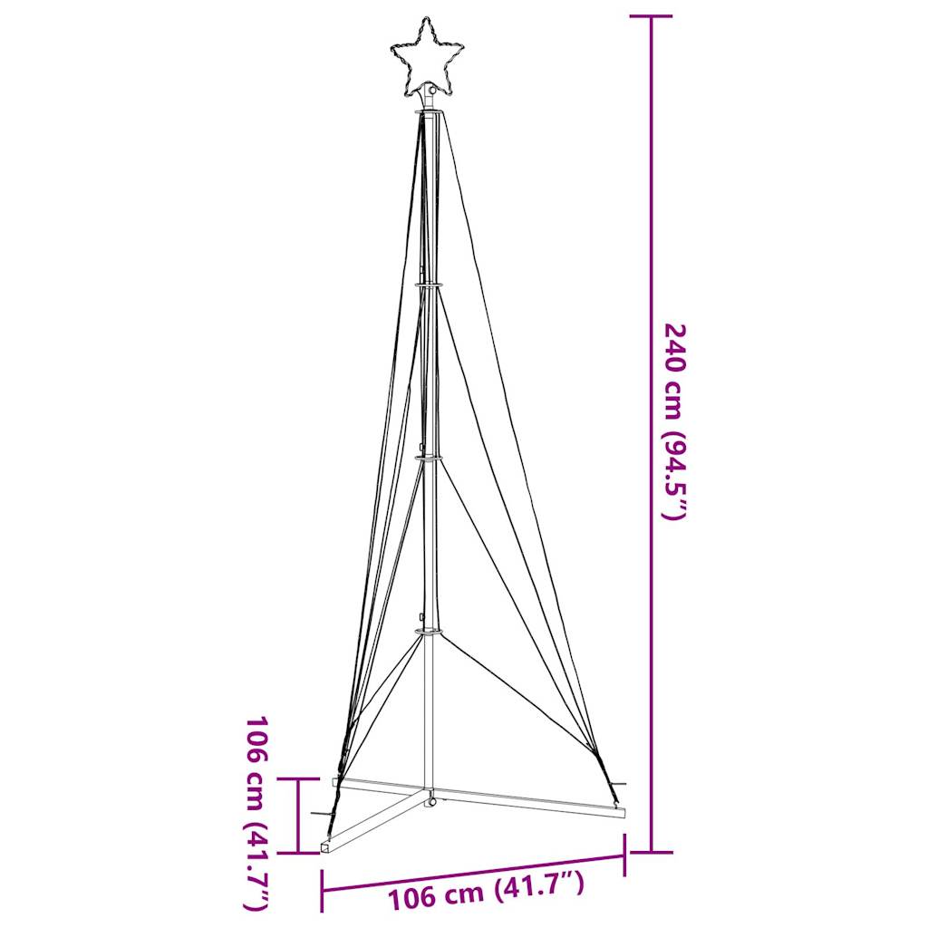 LED-kerstboom 483 LEDs koud wit 240 cm is nu te koop bij PeponiXL, paradijselijk wonen!