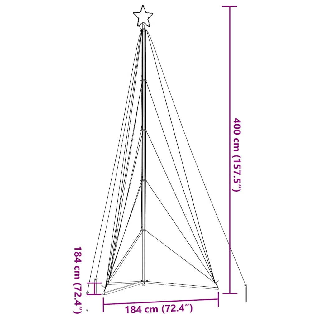 LED-kerstboom 615 LEDs 404,5 cm blauw is nu te koop bij PeponiXL, paradijselijk wonen!