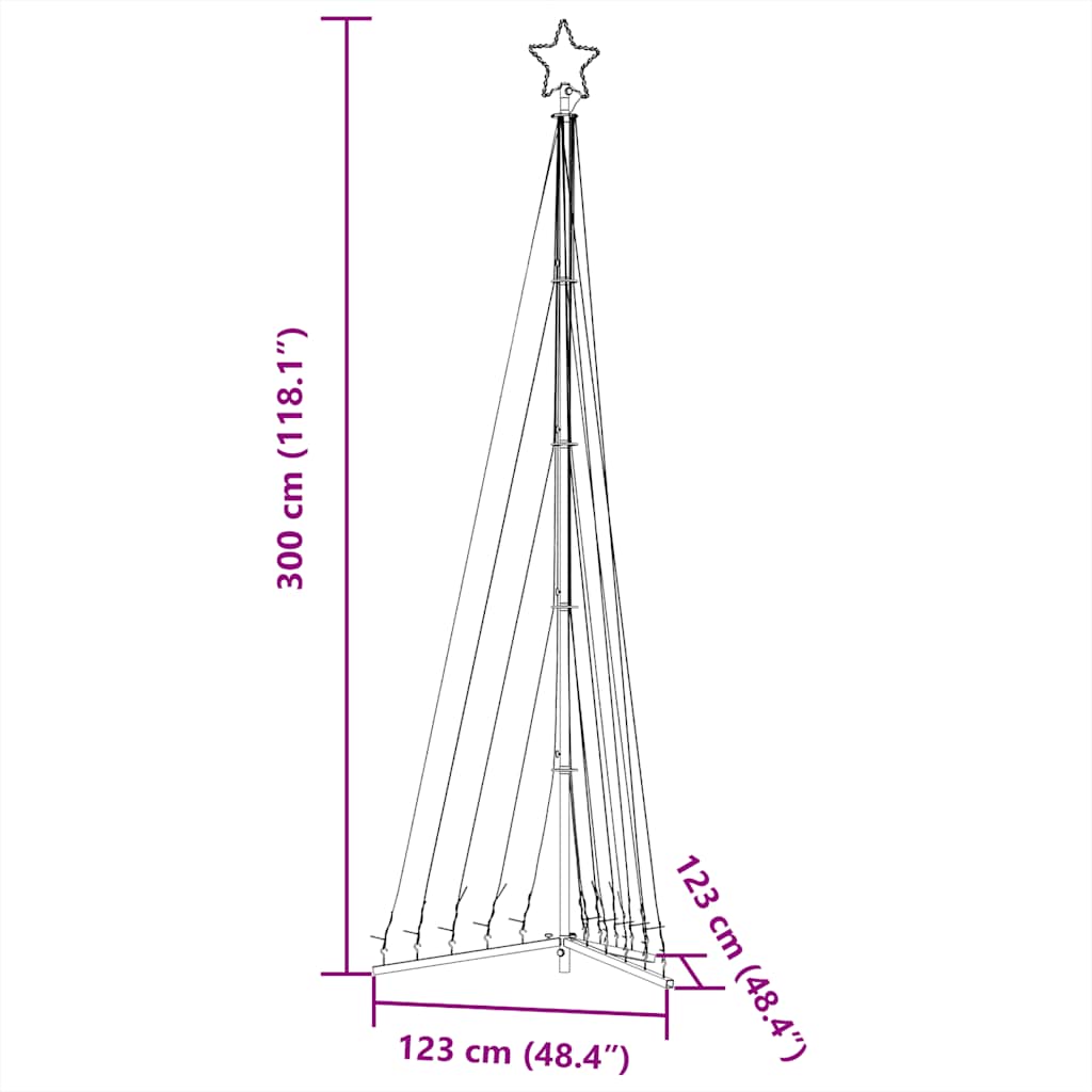 LED-kerstboom 495 LEDs warm wit 300,5 cm is nu te koop bij PeponiXL, paradijselijk wonen!