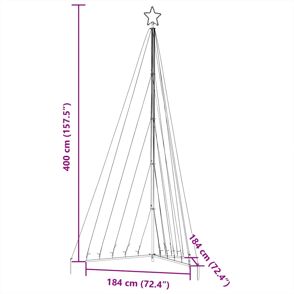 LED-kerstboom 570 LEDs koud wit 399 cm is nu te koop bij PeponiXL, paradijselijk wonen!