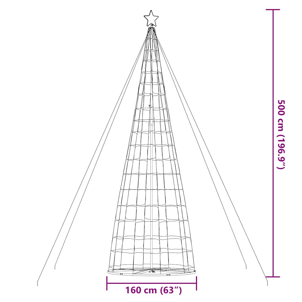 LED-kerstboom 1534 LEDs 500 cm blauw is nu te koop bij PeponiXL, paradijselijk wonen!