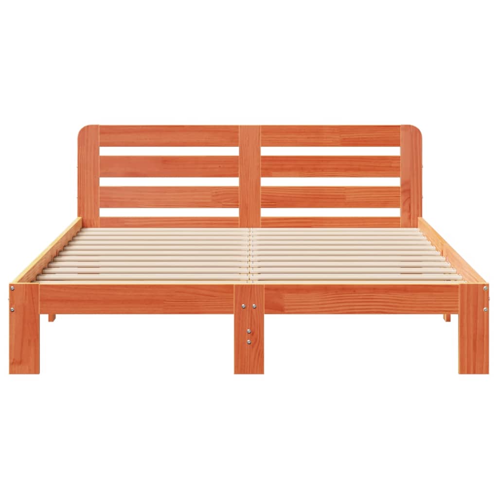 Bedframe zonder matras massief grenenhout wasbruin 140x200 cm is nu te koop bij PeponiXL, paradijselijk wonen!