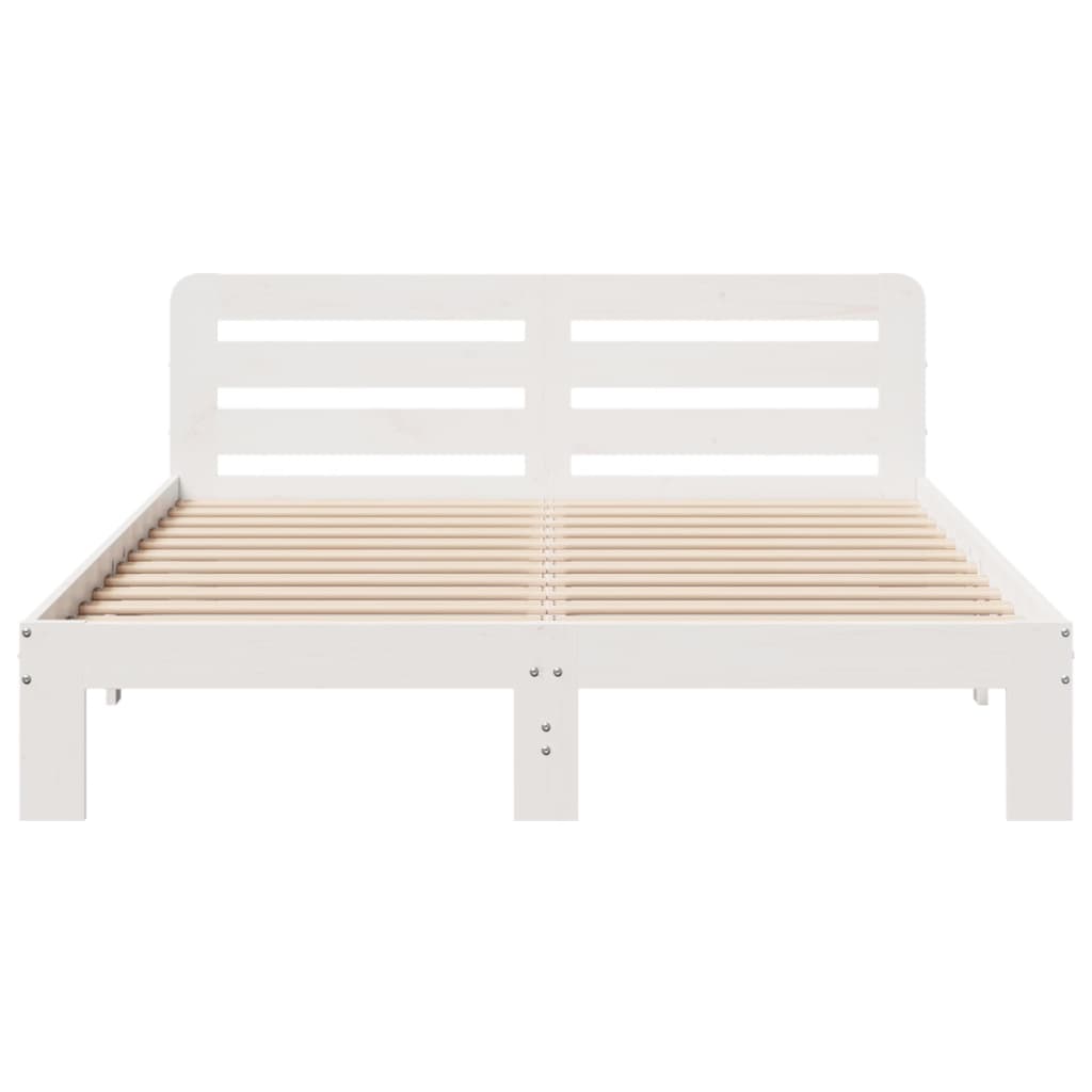 Bedframe zonder matras massief grenenhout wit 160x200 cm is nu te koop bij PeponiXL, paradijselijk wonen!