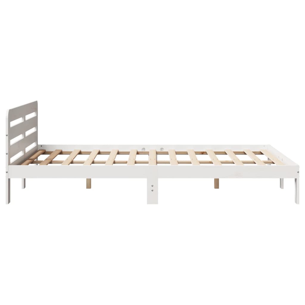 Bedframe zonder matras massief grenenhout wit 160x200 cm is nu te koop bij PeponiXL, paradijselijk wonen!