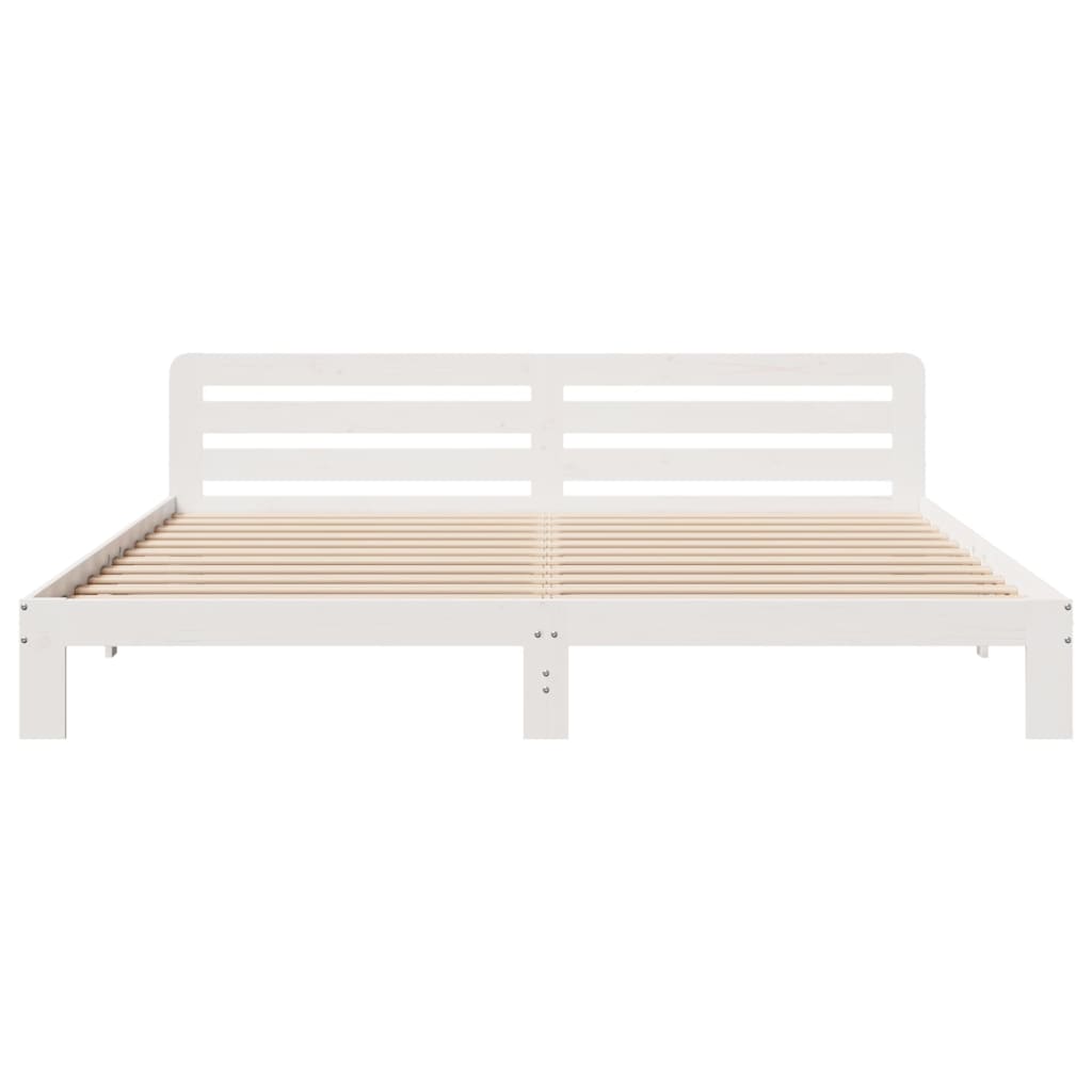 Bedframe zonder matras massief grenenhout wit 180x200 cm is nu te koop bij PeponiXL, paradijselijk wonen!