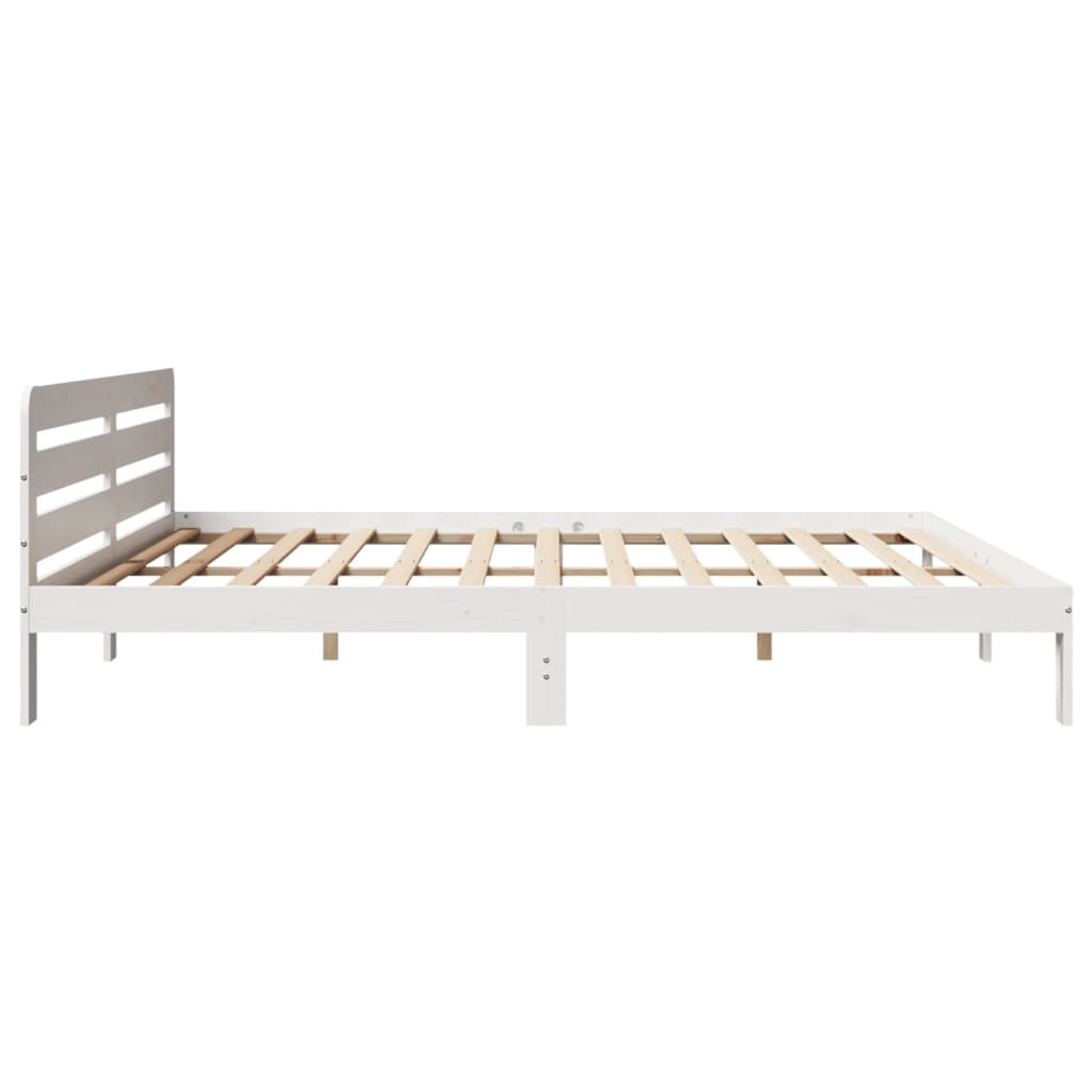 Bedframe zonder matras massief grenenhout wit 180x200 cm is nu te koop bij PeponiXL, paradijselijk wonen!