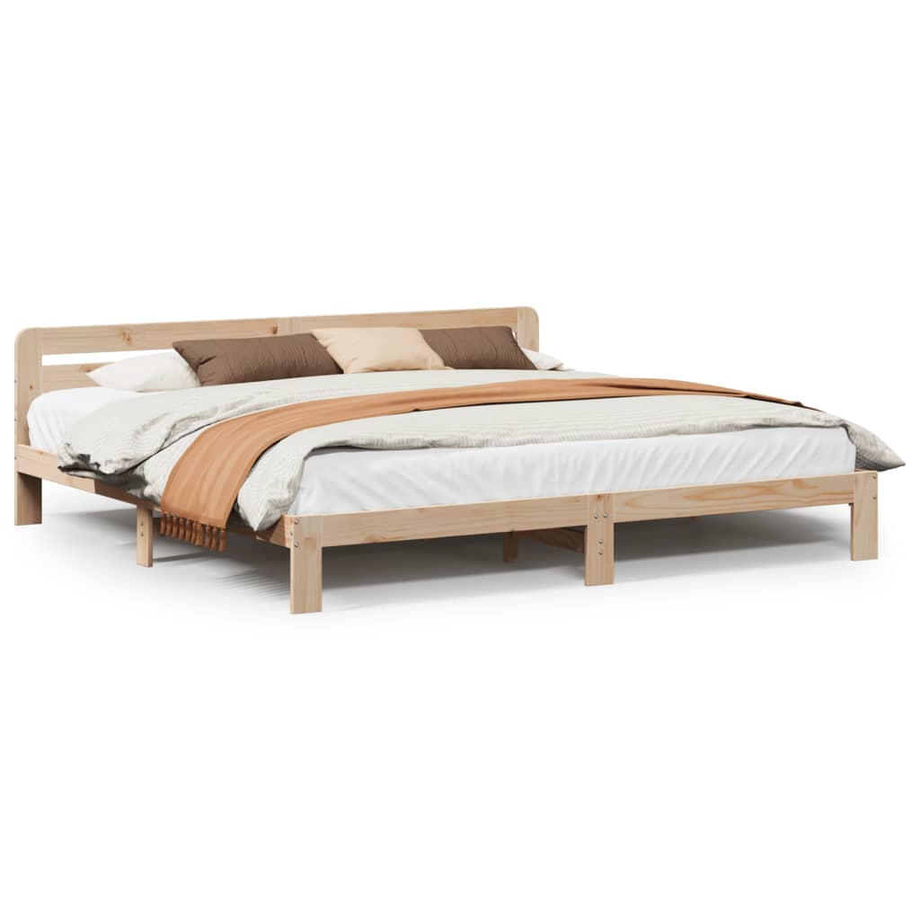 Bedframe zonder matras massief grenenhout 200x200 cm is nu te koop bij PeponiXL, paradijselijk wonen!