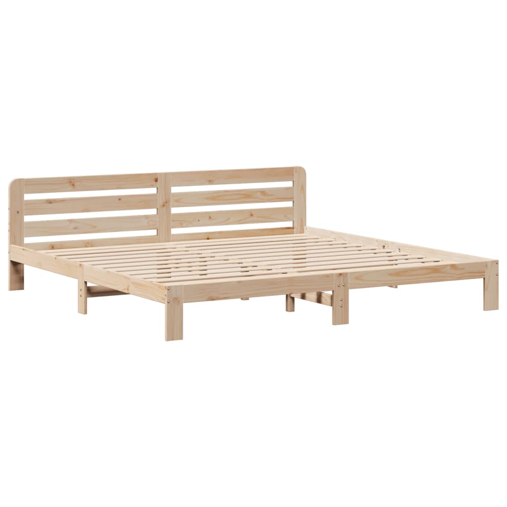 Bedframe zonder matras massief grenenhout 200x200 cm is nu te koop bij PeponiXL, paradijselijk wonen!