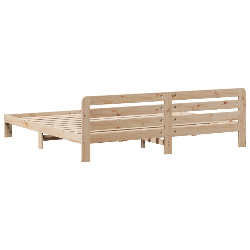 Bedframe zonder matras massief grenenhout 200x200 cm is nu te koop bij PeponiXL, paradijselijk wonen!