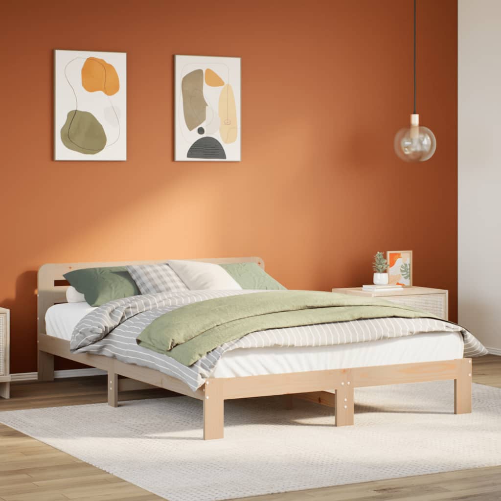 Bedframe zonder matras massief grenenhout 120x190 cm is nu te koop bij PeponiXL, paradijselijk wonen!