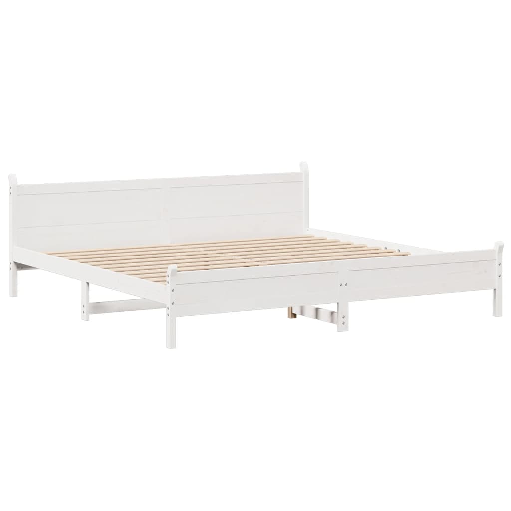 Bedframe zonder matras massief grenenhout wit 180x200 cm is nu te koop bij PeponiXL, paradijselijk wonen!