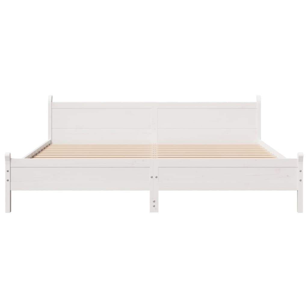 Bedframe zonder matras massief grenenhout wit 180x200 cm is nu te koop bij PeponiXL, paradijselijk wonen!