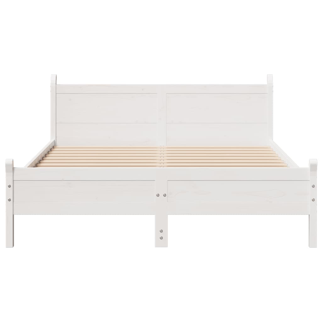 Bedframe zonder matras massief grenenhout wit 140x200 cm is nu te koop bij PeponiXL, paradijselijk wonen!