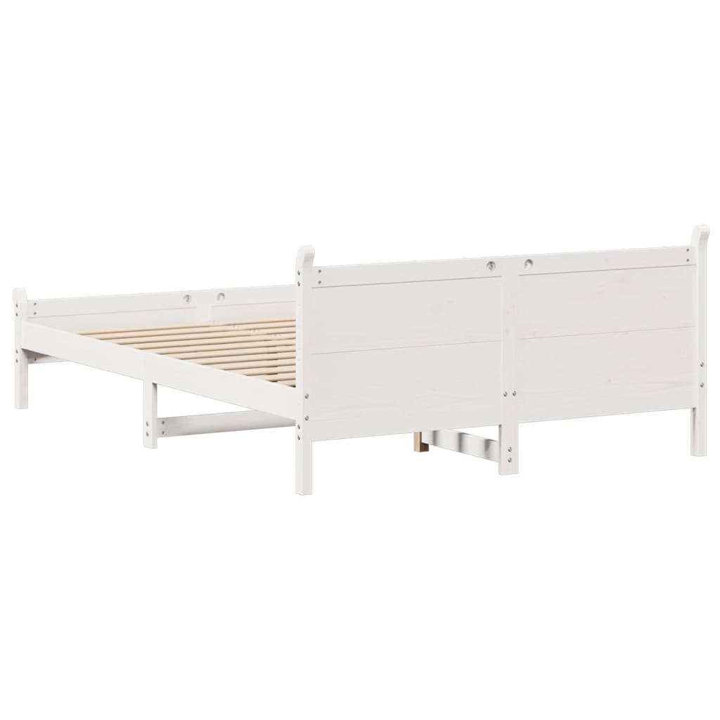 Bedframe zonder matras massief grenenhout wit 140x200 cm is nu te koop bij PeponiXL, paradijselijk wonen!