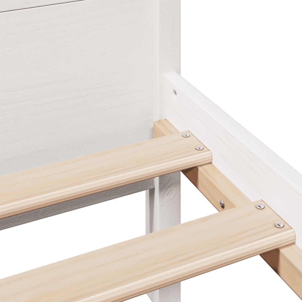 Bedframe zonder matras massief grenenhout wit 140x200 cm is nu te koop bij PeponiXL, paradijselijk wonen!