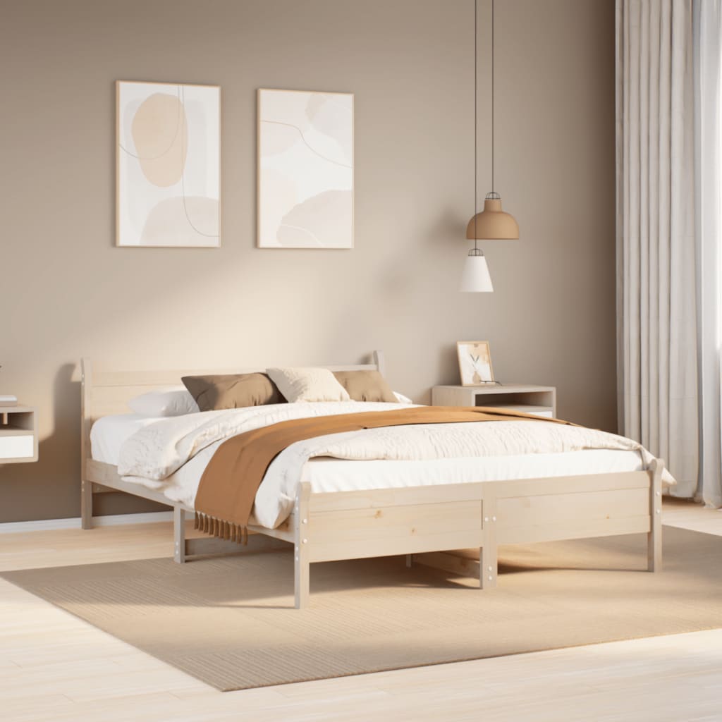 Bedframe zonder matras massief grenenhout 120x190 cm is nu te koop bij PeponiXL, paradijselijk wonen!