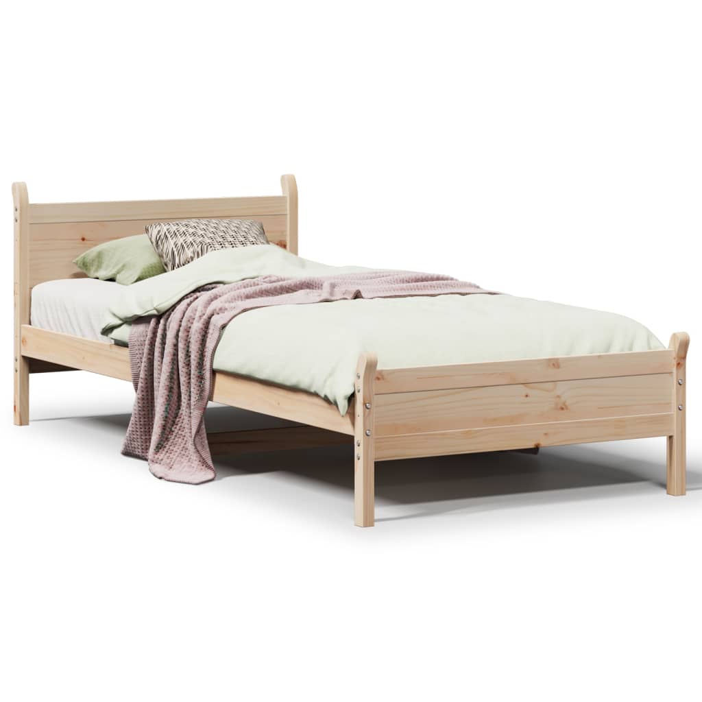 Bedframe zonder matras massief grenenhout 75x190 cm is nu te koop bij PeponiXL, paradijselijk wonen!