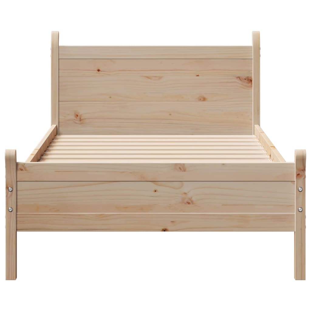 Bedframe zonder matras massief grenenhout 75x190 cm is nu te koop bij PeponiXL, paradijselijk wonen!