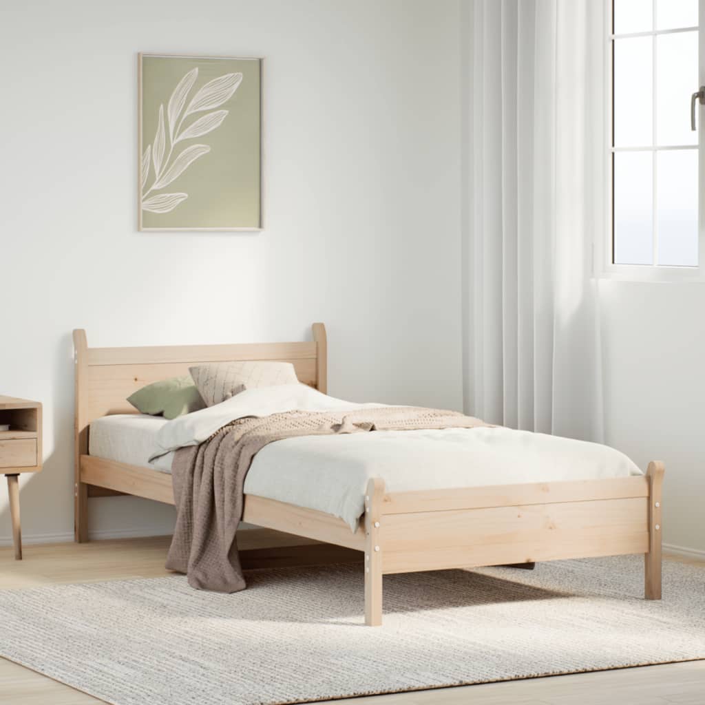 Bedframe zonder matras massief grenenhout 75x190 cm is nu te koop bij PeponiXL, paradijselijk wonen!