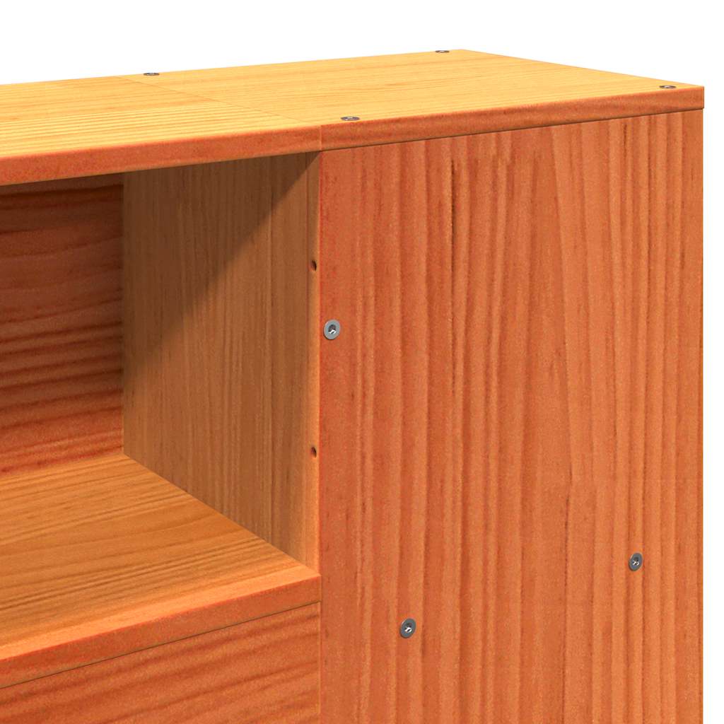 Hoofdbord met opbergruimte 150 cm massief grenenhout wasbruin is nu te koop bij PeponiXL, paradijselijk wonen!