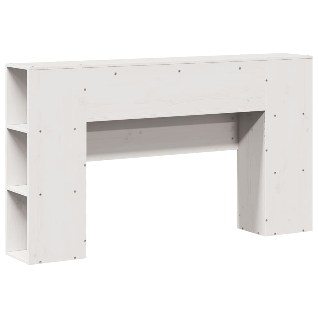 Hoofdbord met opbergruimte 140 cm massief grenenhout wit is nu te koop bij PeponiXL, paradijselijk wonen!