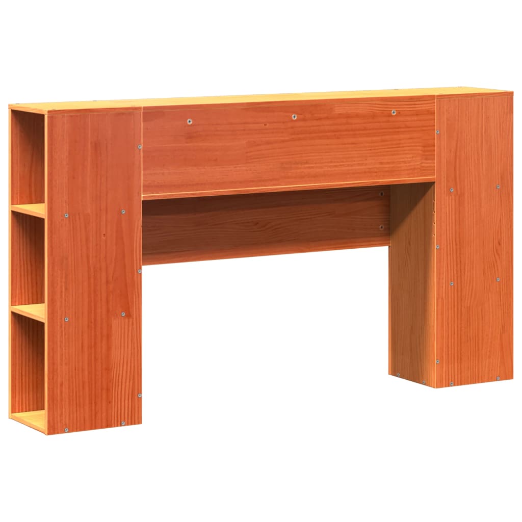 Hoofdbord met opbergruimte 135 cm massief grenenhout wasbruin is nu te koop bij PeponiXL, paradijselijk wonen!